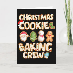 Carte Équipe du roi des biscuits de Noël Famille Christm