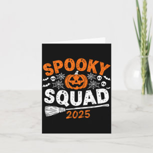 Carte Équipe effrayante 2025 Halloween familial assorti