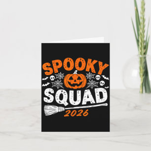 Carte Équipe effrayante 2026 Halloween familial assorti
