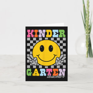 Carte Équipe Enseignante de jardin d'enfants Hippie Smil