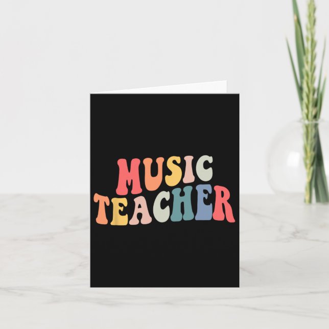 Carte Équipe Enseignante Musique super Enseignant Retour (Devant)