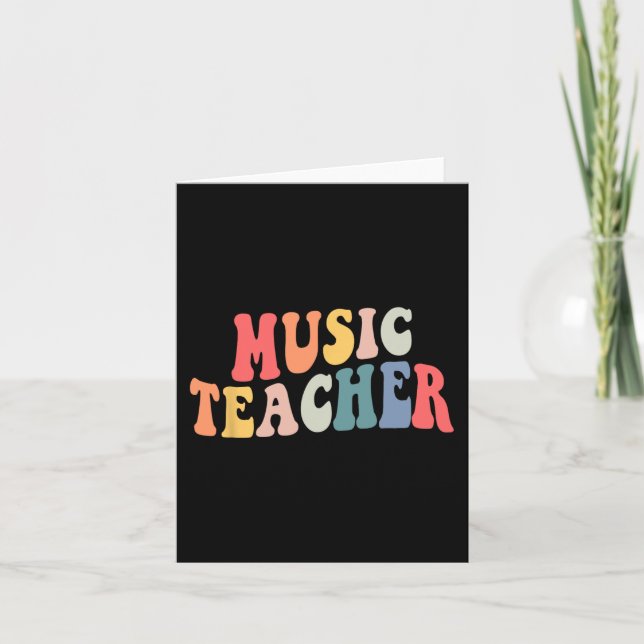 Carte Équipe Enseignante Musique super Professeur Retour (Devant)
