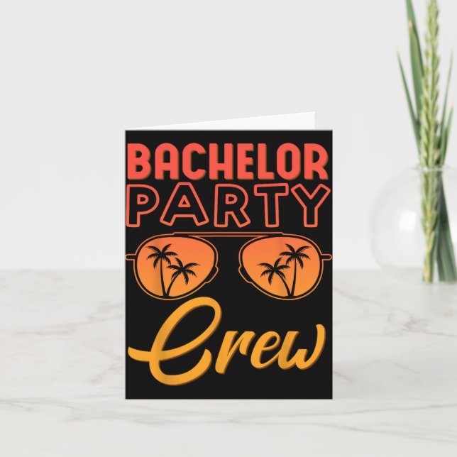 Carte Équipe EVJF Meilleurs Amis Fête de Mariage (Devant)