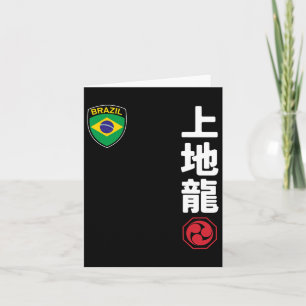 Carte Équipe Karate Uechi Ryu Brésil Drapeau Martial Jap