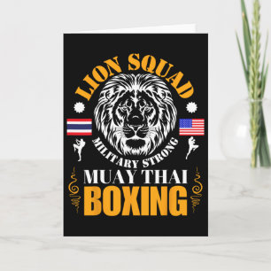 Carte Équipe Lion Thaïlande Kickboxing Muay Thai Mma Ent