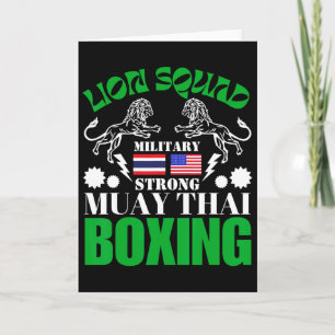 Carte Équipe Lion Thaïlande Kickboxing Muay Thai Mma Ent