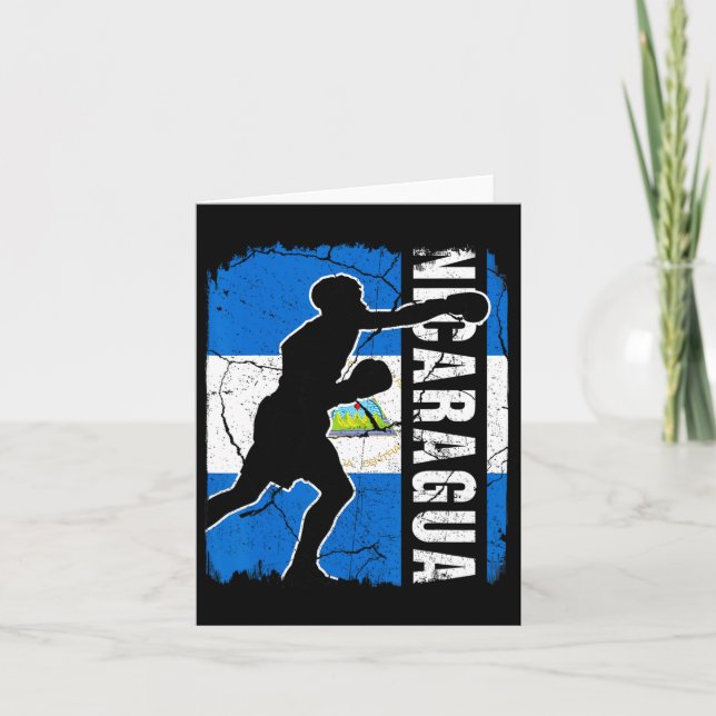 Carte Équipe nicaraguayenne de boxe Nicaragua Drapeau de (Devant)