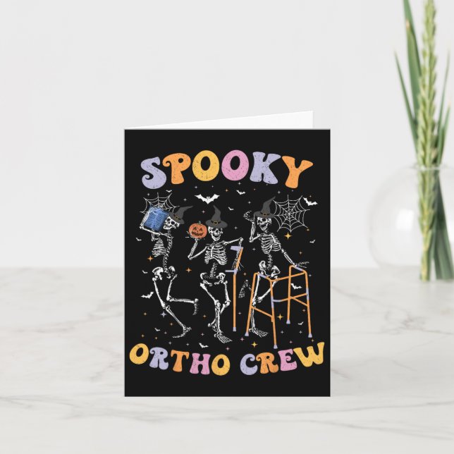 Carte Équipe Ortho éffrayante Halloween Danser Ske Ortho (Devant)