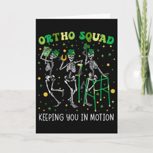 Carte Équipe Ortho Squelettes Danseurs St Patricks Ortho