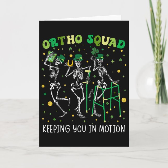 Carte Équipe Ortho Squelettes Danseurs St Patricks Ortho (Devant)