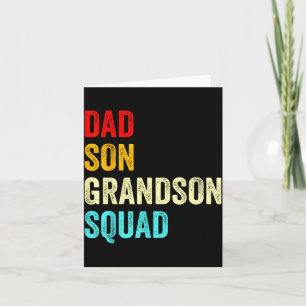 Carte Équipe papa fils petit-fils correspondant grand-pè