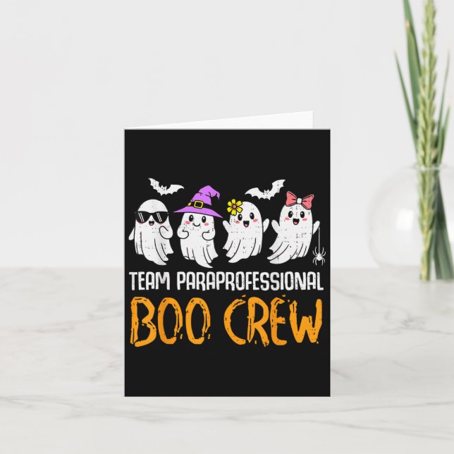 Carte Équipe Paraprofessionnelle Bow Crew Ghost Hallowee (Devant)
