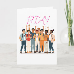 Carte Équipe Pi Day - Illustration pour les amateurs de 