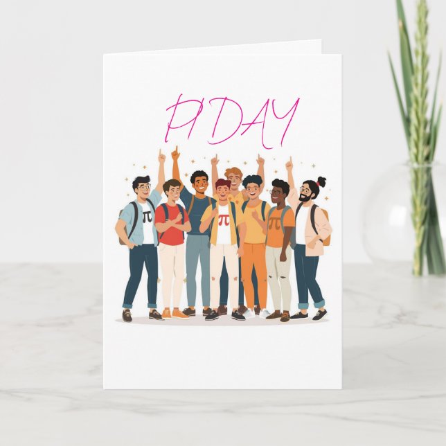 Carte Équipe Pi Day - Illustration pour les amateurs de  (Devant)