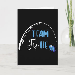 Carte Équipe Poisson Il T-Shirt Fête de Révélation de Se