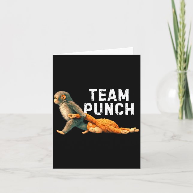 Carte Équipe Punch Baby Monkey Punch Tendance Mème Graph (Devant)