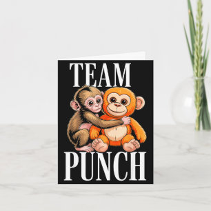 Carte Équipe punch - bébé singe mignon Équipe punch - bé