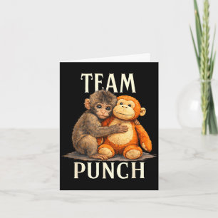 Carte Équipe punch singe mignon et conception d'ours 