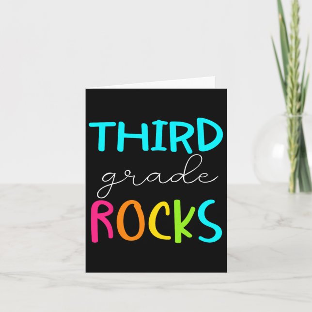 Carte Équipe Rocks de 3e année Enseignant de 3e année (Devant)
