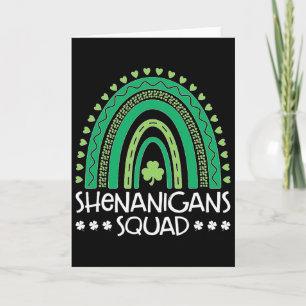 Carte Équipe Shenanigans St Patrick's Day Arc-en-ciel Sh