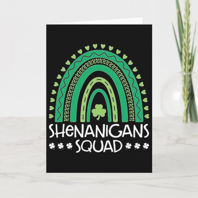 Carte Équipe Shenanigans St Patrick's Day Arc-en-ciel Sh (Devant)