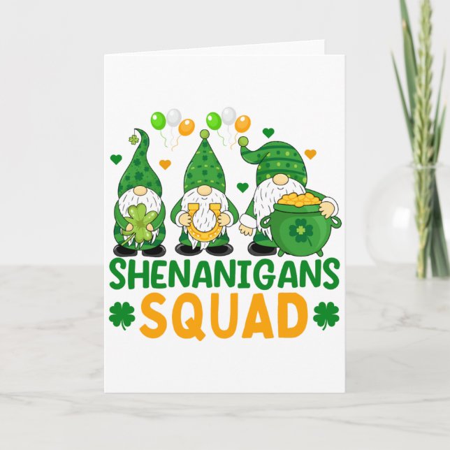 Carte Équipe Shenanigans T Shirt drôle de la Saint-Patri (Devant)