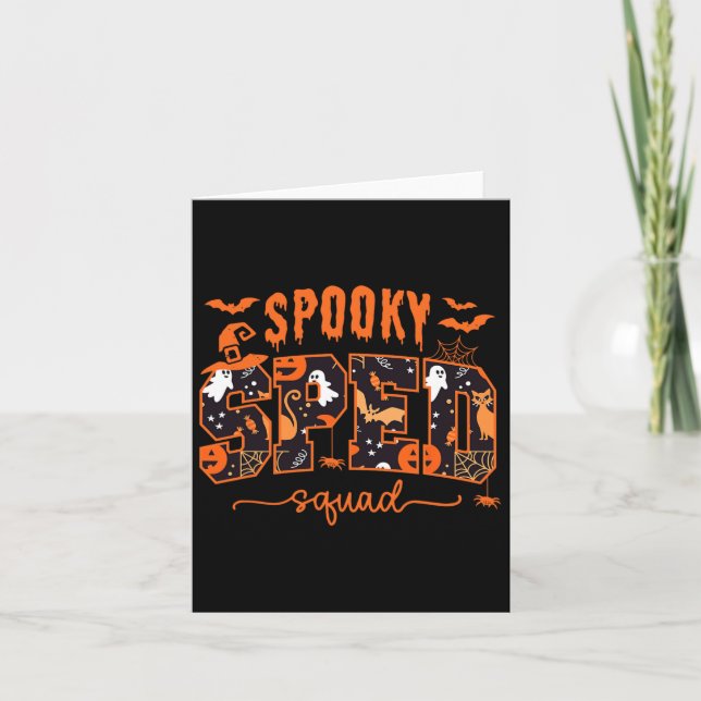 Carte Équipe spéciale Enseignant Halloween (Devant)