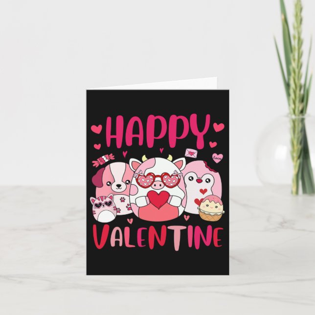 Carte Équipe Squish Cadeaux de Saint-Valentin heureux Mi (Devant)