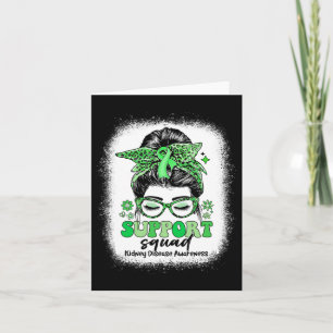 Carte Équipe super de soutien Messy Bun Maladie du rein