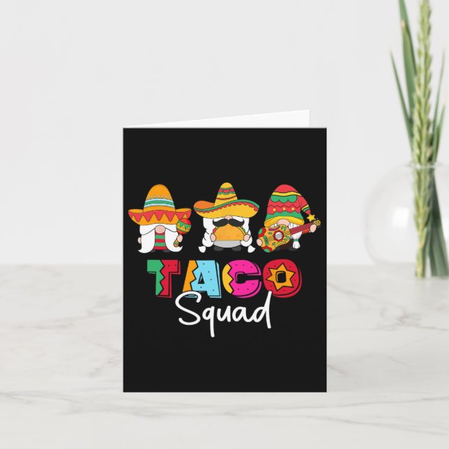 Carte Équipe Taco Cinco De Mayo Drôle Mignon Nourriture  (Devant)