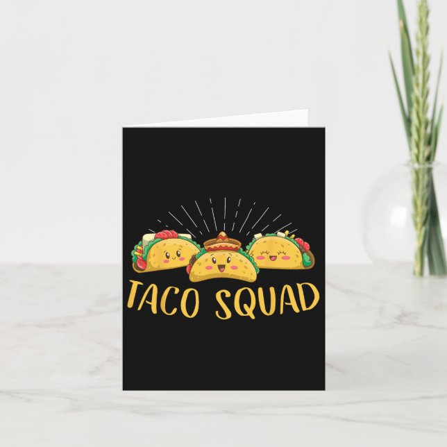 Carte Équipe Taco Drôle Cinco De Mayo Nourriture Mexicai (Devant)