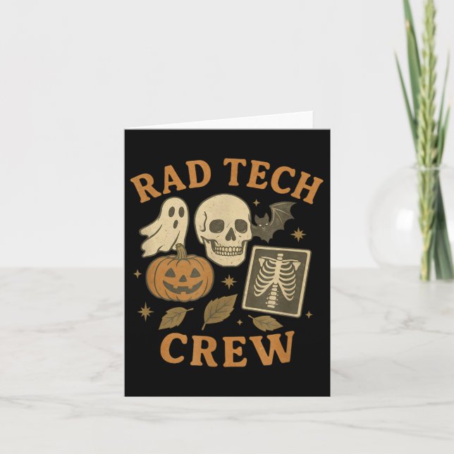Carte Équipe technique Rad Halloween Squelette fantôme V (Devant)
