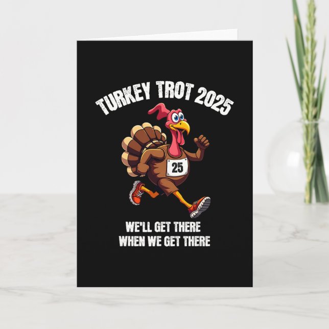 Carte Équipe Turkey Trot 2025 Course drôle de Thanksgivi (Devant)