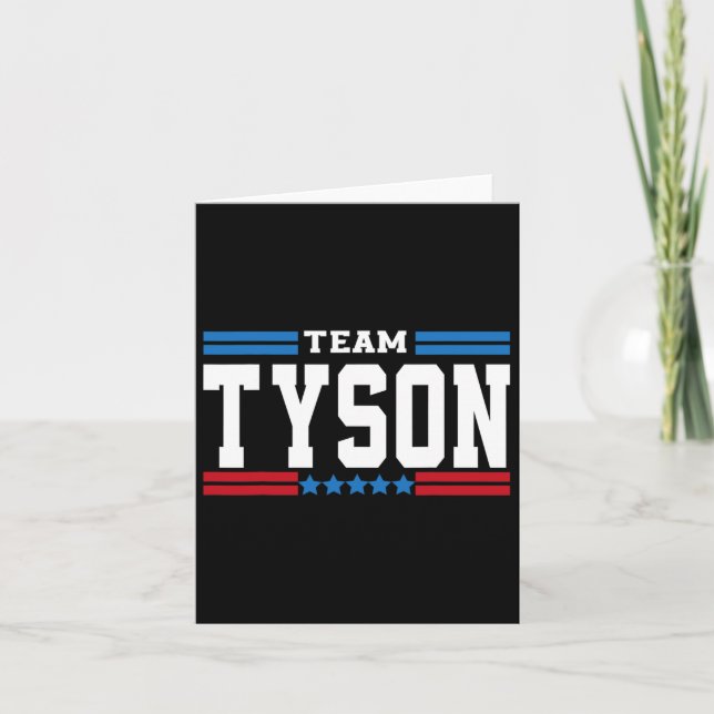 Carte Équipe Tyson Membre à vie Nom de famille Tyson  (Devant)