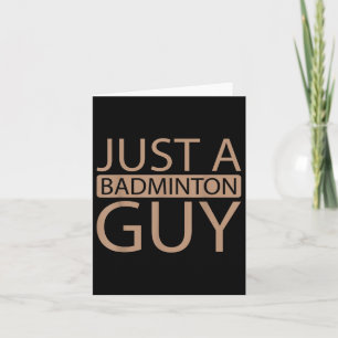 Carte Équipe Volant de badminton - Joueur juste un Badmi