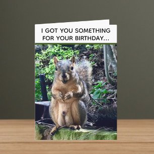 Carte Equirrel Drôle Deez Nuts Anniversaire Inapproprié