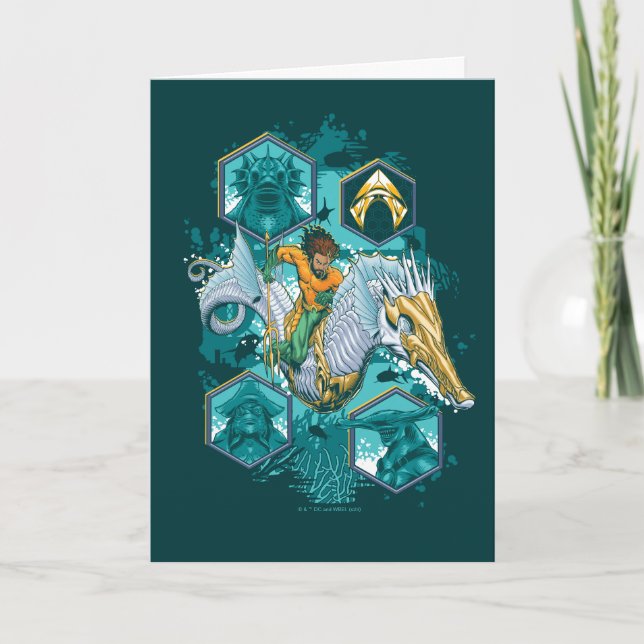 Carte Équitation Aquaman À Cheval Dans Les Royaumes (Devant)