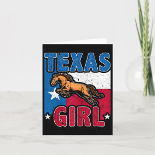 Carte Équitation Cheval Filles Texas