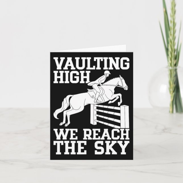 Carte Équitation Vaulte Cheval Haut cavalier (Devant)