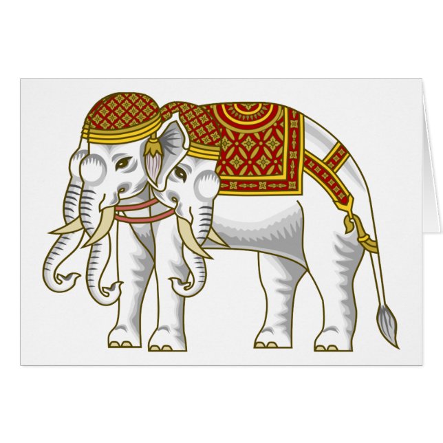 Carte Erawan White Elephant Card (Devant horizontal)