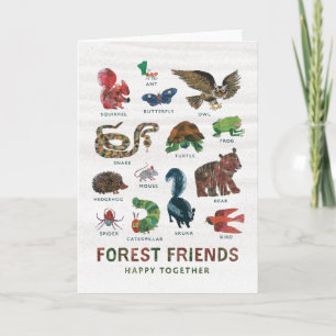 Carte Eric Carle   Les amis de la forêt heureux ensemble