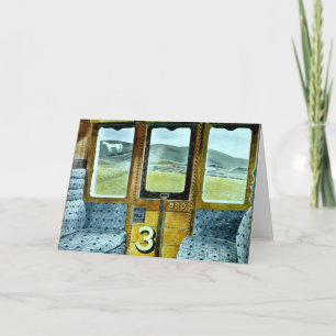 Carte Eric Ravilit, Train Paysage,