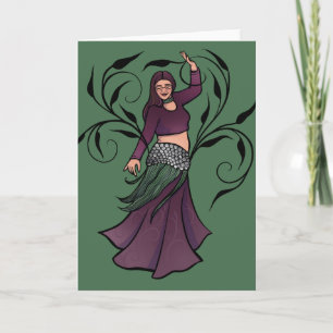 Carte Erin Danseuse du Ventre Burgundy Bellydance