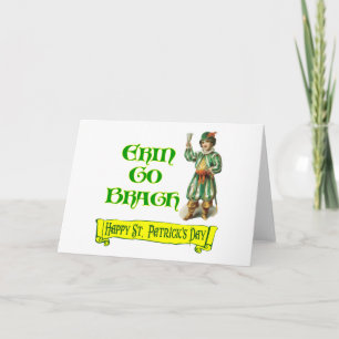 Carte Erin Go Braugh Joyeux Saint Patrick Day dit :