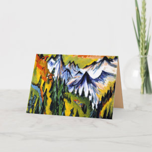 Carte Ernst Kirchner - Berggipfel, célèbre peinture