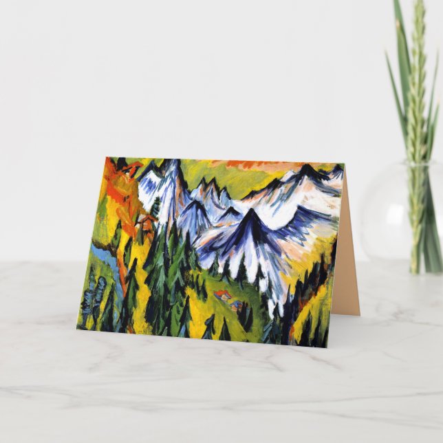 Carte Ernst Kirchner - Berggipfel, célèbre peinture (Devant)