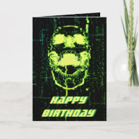 Erreur système Crâne hurlant Cyberpunk Vert