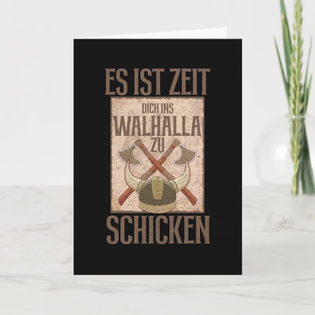 Carte Es Ist Zeit Dich Ins Walhalla zu Schickn (Devant)