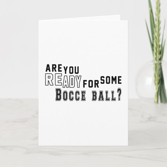 Carte Es-tu prêt à jouer au Bocce ? (Devant)