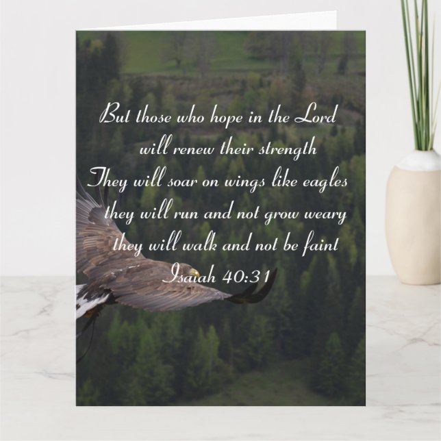 Carte Ésaïe 40:31 - Ils Seront Tournés Sur Des Ailes Com (Devant)